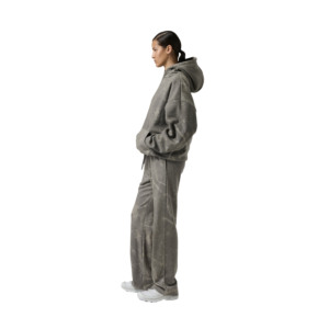 Conjunto Deportivo de 2 Piezas para Mujer, Invierno 2026, Pantalones Deportivos y Sudadera con Capucha, Manga Larga, Cintura Elástica, 100% Algodón, Forro Polar Grueso, Secado Rápido, Transpirable - Product Image 3