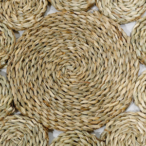 Salvamanteles Artesanal de Jacinto de Agua y Pasto Marino, Diseño Rústico Natural para Decoración del Hogar y Oficina - Product Image 3