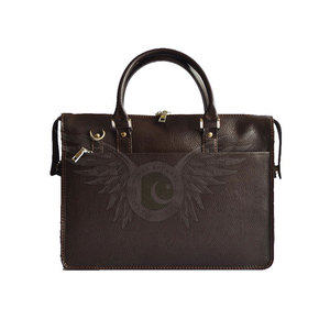 Sac à bandoulière en cuir véritable pour ordinateur portable – Sacoche de voyage spacieuse pour usage quotidien au bureau et rangement – Durable - Product Image 6