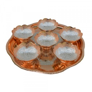 Handcrafted Pure Steel Copper Induction Bowl with Hammered Design <b>set</b> of <b>6</b> - Product Image 5