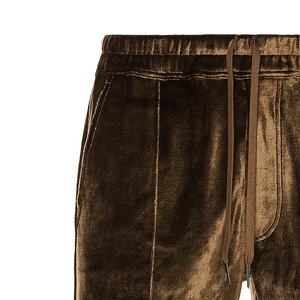 Unisex 100% Polyester Velour Short <b>Pants</b> Custom Logo Print Solid Pattern Casual Streetwear Shorts with Logo - Product Image 4