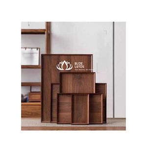 Plateau en bois décoratif multifonction moderne, très vendu |   Plateau en bois naturel fait main pour table basse - Product Image 1