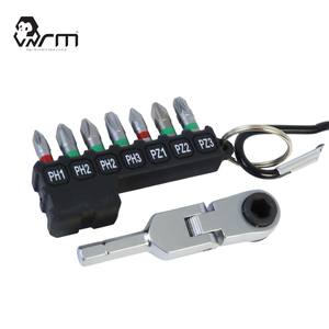 Mrm Jeu de 8 embouts de tournevis à cliquet flexible pour perceuse à percussion, pour le perçage du bois, finition zinc, longueur 13 cm, facile à transporter, PH1-PZ3 - Product Image 4