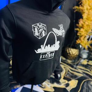 Sudadera con Capucha Bordada de Alta Calidad ODM para Hombre, Estampada, 100% Algodón, Otoño, Talla Grande, 360g, con Bolsillo, Ecológica, DTF - Product Image 3