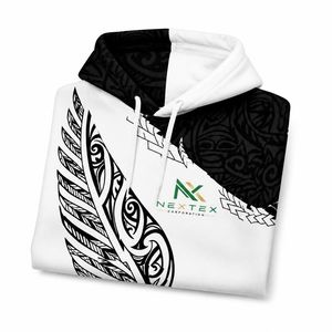 Sudadera con Capucha Personalizada para Hombre, Estampado Tribal Maorí con Plumas, Estilo Urbano de Invierno, Hip Hop, Chaqueta de Forro Polar Oversize, Sudadera Informal - Product Image 4
