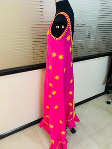 Elegante Vestido Maxi Bohemio de Verano para Mujer, en Oferta, con Dobladillo Asimétrico, Bordado Paisley Aari, Estilo Flare, Sexy, para la Playa - Product Image 3