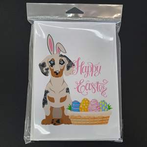 Dapple dachshund whimsical easter บัตรอวยพรแพ็ค8 A7ขนาด5x7การ์ดเปล่าพร้อมซองจดหมาย - Product Image 3