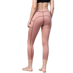Leggings taille haute avec poche latérale pour téléphone, contrôle du ventre, tissu doux sans couture, pour entraînement, course à pied, yoga - Product Image 3