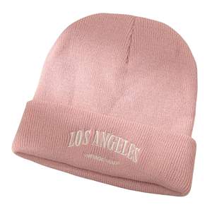 Gorro de punto elástico con logotipo personalizado OEM, tejido jacquard, de algodón, con puño, diseño de calavera, gorro tipo beanie, cálido, sublimado, con lazos de frutas. - Product Image 1