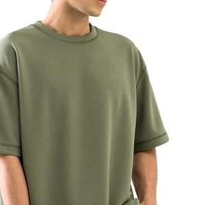 เสื้อยืดโอเวอร์ไซส์ผู้ชายสีพื้นคุณภาพพรีเมียม รับสกรีนโลโก้ตามสั่ง สินค้าขายดี ทรงไหล่ตก - Product Image 3