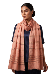 Wholesale Women Viscose Voile <b>Shawl</b> Metallic Striped Lightweight Breathable Hijab Scarf Long Wrap Bulk OEM - Product Image 3