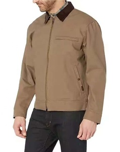 Men's Custom Heavy Duty <b>Canvas</b> Worker Casual <b>Jacket</b> with Embroidery Windproof Breathable Outdoor <b>Work</b> Coat - Product Image 1