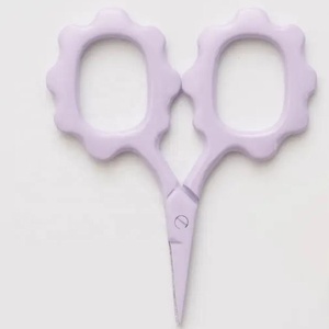 Mini ciseaux à broder mignons en forme de fleur, en acier inoxydable, pour droitiers, à 30 dents, pour la coupe des cheveux, pour les amateurs de bricolage - Product Image 2