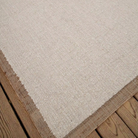 Tapis d'intérieur rectangulaire moderne, fin, abstrait, antidérapant, respectueux des animaux, en laine et jute tissé à la main, écologique, antibactérien, à poils ras