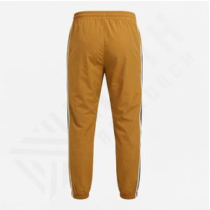 Pantalon de survêtement en nylon à jambe large et ouverture zippée sur le côté personnalisé Patchwork ceinture élastique pantalon empilé pour hommes pantalon d'hiver de survêtement pour hommes - Product Image 3