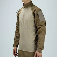 CP Tactical Uniforme d'entraînement en plein air pour hommes T-shirt respirant à manches longues Vêtements de chasse chauds et imperméables