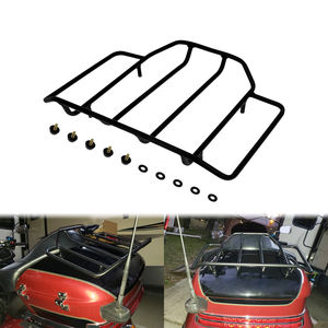 חבילת סיור אופנוע חבילה מטען עליון מתלה שחור/כרום עבור הרלי סיור דרך רחוב המלך כביש גלידת פלור flhx 1984-2020 2021 - Product Image 6