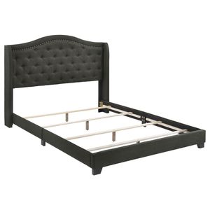 Lit Queen Size Gris Cuivre avec Tête de Lit Capitonnée, Confort et Style Assurés - Product Image 2