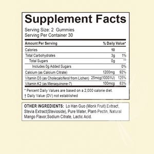 Gomitas de Citrato de Calcio OEM/ODM para Apoyar los Huesos, los Dientes, la Fuerza y la Salud Inmunológica con Vitamina D3 K2 - Product Image 6