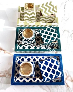 Quemador de incienso de resina hecho a mano en azul y blanco, bandeja para incienso, fragancia de Oud, ecológico, regalo de Ramadán, aromaterapia religiosa - Product Image 5
