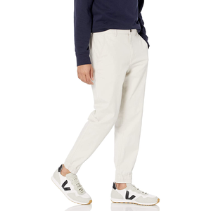 <b>White</b> Sports <b>Joggers</b> for Men High Quality Oxford Fabric Casual Trousers Side Pockets Lightweight Workout Track Pants - Product Image 1