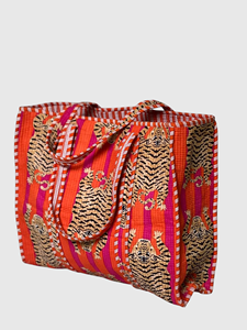 Tiger Print <b>Straw</b> Tote <b>Bag</b> Bohemian Style Open Closure <b>Summer</b> Beach Women's <b>Bag</b> - Product Image 4
