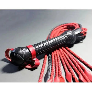 Flogger de cuero de vaca de gamuza gruesa con 25 lamas y función giratoria pesada, equipo de bondage - Product Image 6