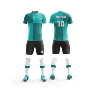 Ensemble de maillots de football et de soccer à manches courtes respirants pour hommes, design personnalisé, sublimation, uniforme de soccer - Product Image 3