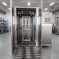 Chariot de lavage de saucisses à écran tactile PLC pour usine de transformation de saucisses