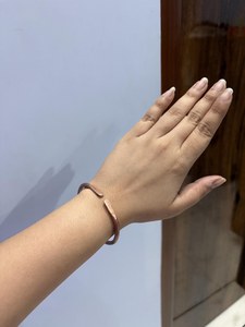Bracelet manchette en cuivre pur fait main, fil de cuivre massif, artisanat martelé, bijoux de guérison pour hommes et femmes, OEM - Product Image 2