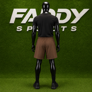 Shorts de survêtement pour homme en coton épais marron, coupe ample, style streetwear, avec impression graphique et impression en relief, en molleton, pour la gym, vente en gros - Product Image 3