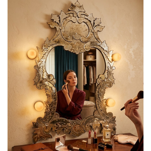 Elegant Antique Style Venetian Baroque <b>Mirror</b>|Luxury Decorative Wall Accent <b>Mirror</b> for Living Room, Hotel Lobby & Interior Decor - Product Image 3