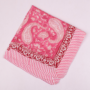 ผ้าพันคอสี่เหลี่ยมพิมพ์ลายบล็อกแฟชั่นจาก Craftjaipur ผลิตจากผ้าฝ้ายป๊อปลินอเนกประสงค์ ทำด้วยมือ เป็นมิตรกับสิ่งแวดล้อม ระบายอากาศได้ดี - Product Image 6