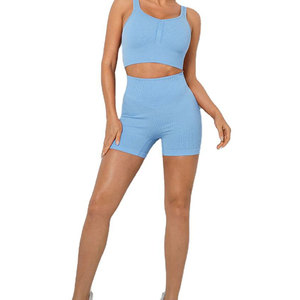 Shorts de yoga respirants sans coutures pour femmes, taille élastique très extensible, shorts de sport pour la course à pied, en Spandex/Nylon, vêtements de fitness - Product Image 1