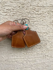 Porte-clés en cuir taillé sculpté à la main Porte-clés en cuir de forme exotique mignon Accessoires en cuir taillé Porte-clés mignons pour unisexe - Product Image 4