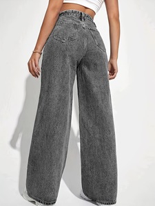 OEM 2026 Straight <b>Pants</b> Loose Wash Jeans for Women Retro Fashion Casual Versatile Trousers - Product Image 2
