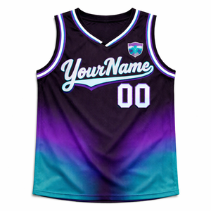 ผู้ผลิตเสื้อบาสเก็ตบอลแบบ OEM ตามสั่ง ผ้าโพลีเอสเตอร์ 100% ระบายอากาศ แห้งเร็ว พิมพ์ลายชื่อผู้เล่น ไซส์ใหญ่พิเศษ ด้านหน้า - Product Image 1