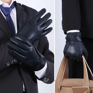 Confortable et professionnel, facile d'entretien, élégant et décontracté, coupe réglable, couleur unie, gants chauds en cuir. - Product Image 2