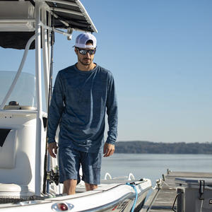 Camisa de Pesca de Manga Larga para Hombre, 100% Algodón, Protección UV, Transpirable, Ligera, para Pesca al Aire Libre, Venta al Por Mayor OEM - Product Image 4