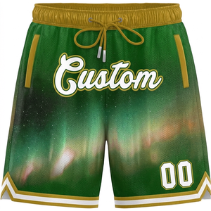 Shorts de basketball personnalisés pour hommes, 100 % polyester, double ou simple couche, été, entrejambe 5 pouces, en maille - Product Image 4