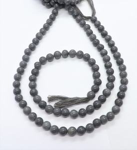 ลูกปัดมูนสโตนสีเทาธรรมชาติ AAA รูปทรงกลมเรียบ ขนาด 7.5-8.5 มม. ลูกปัดพลอยมูนสโตน รูปทรงกลม สำหรับทำเครื่องประดับ - Product Image 1