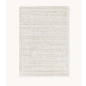 Tapis d'appoint en viscose tissé à la main effet vieilli – Beige soyeux éclatant champagne – Tapis abstrait moderne ultra doux pour salon, chambre et décoration intérieure - Product Image 2