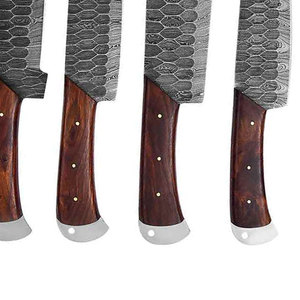 Ensemble de couteaux de chef en acier Damas durable avec étui en cuir, ensemble de couteaux de cuisine multi-usages pour la préparation culinaire - Product Image 3