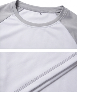 Camisetas de manga larga de punto liso de ajuste ajustado para hombre, talla grande, para gimnasio, para adultos, ropa deportiva de compresión de ajuste ajustado con cuello redondo - Product Image 4