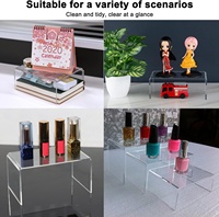 Supports d'affichage en acrylique support de produit transparent, support pour cupcakes Dessert vitrine transparente risers de barre de bonbons ascenseurs pour figurines