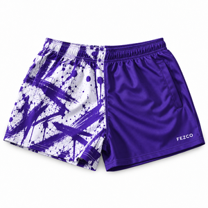 Pantalones Cortos Deportivos para Equipos, para Juegos Competitivos y Entrenamiento, 100% Poliéster, Antibacterianos, Unisex, para Rugby, con Logos Impresos - Product Image 6