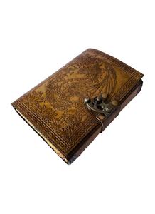 Dragon Book Spells Celtic Wiccan Address Book Vintage cubierta de cuero duro papel ecológico hecho a mano en relieve Deckle arte regalo - Product Image 4