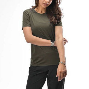Camiseta Deportiva de Manga Corta para Mujer, Estilo Veraniego, Larga, de Spandex y Poliéster, Ligera, 200 Gsm, Tejido de Punto, Absorbente de Sudor - Product Image 6
