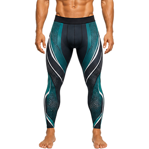 OEM Wholesale <b>Men</b> <b>Compression</b> Pants Breathable Athletic <b>Leggings</b> Gym Fitness Running Workout Training High Stretch Sports Tights - Product Image 1