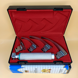 LAPA-733073-2-4 Laringoscopio Macintosh de Fibra Óptica de 4 Palas 0-1-2-3, Set para Adultos con Mango, Calidad Premium, Empaquetado en Blíster - Product Image 1